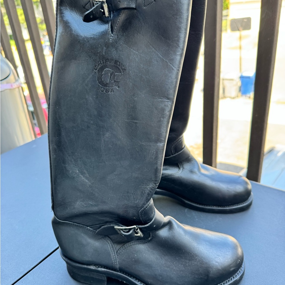 Chippewa Black Leather Footwear